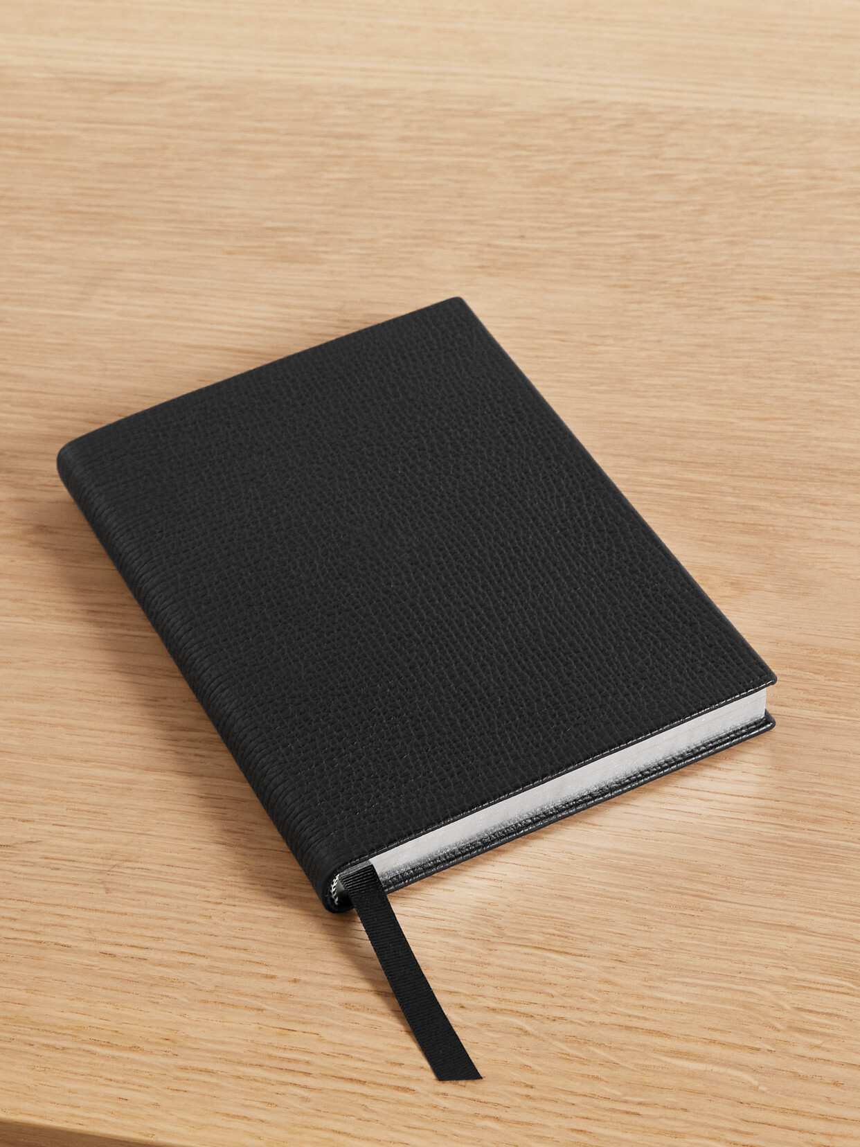 Smythson - Soho Textured-leather Notebook - Black