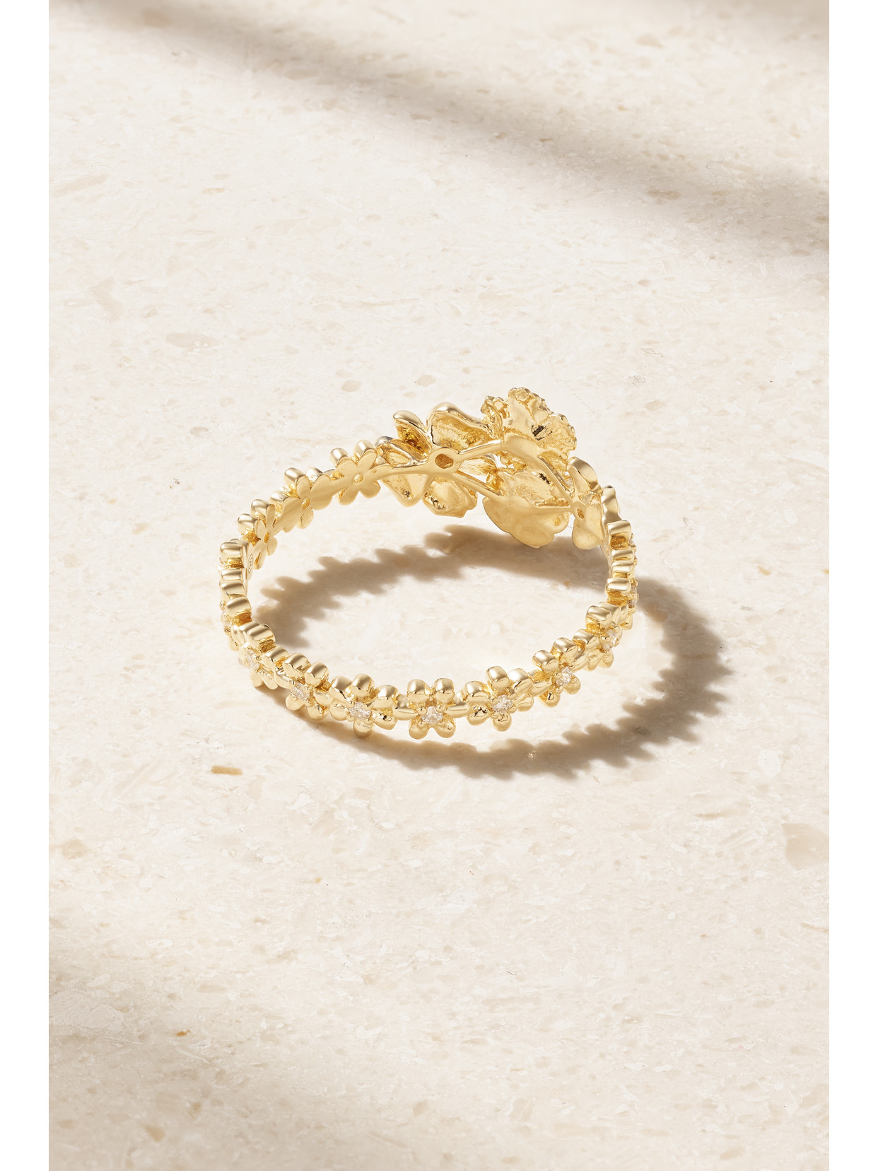 Sydney Evan Flower Cluster 14-karat Gold Diamond Ring In Gold