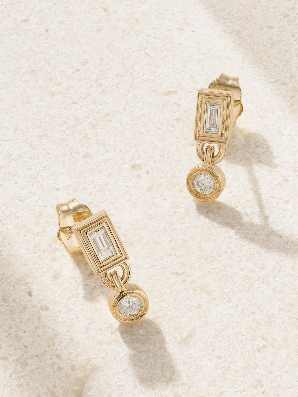 Sydney Evan 14-karat Gold Diamond Earrings