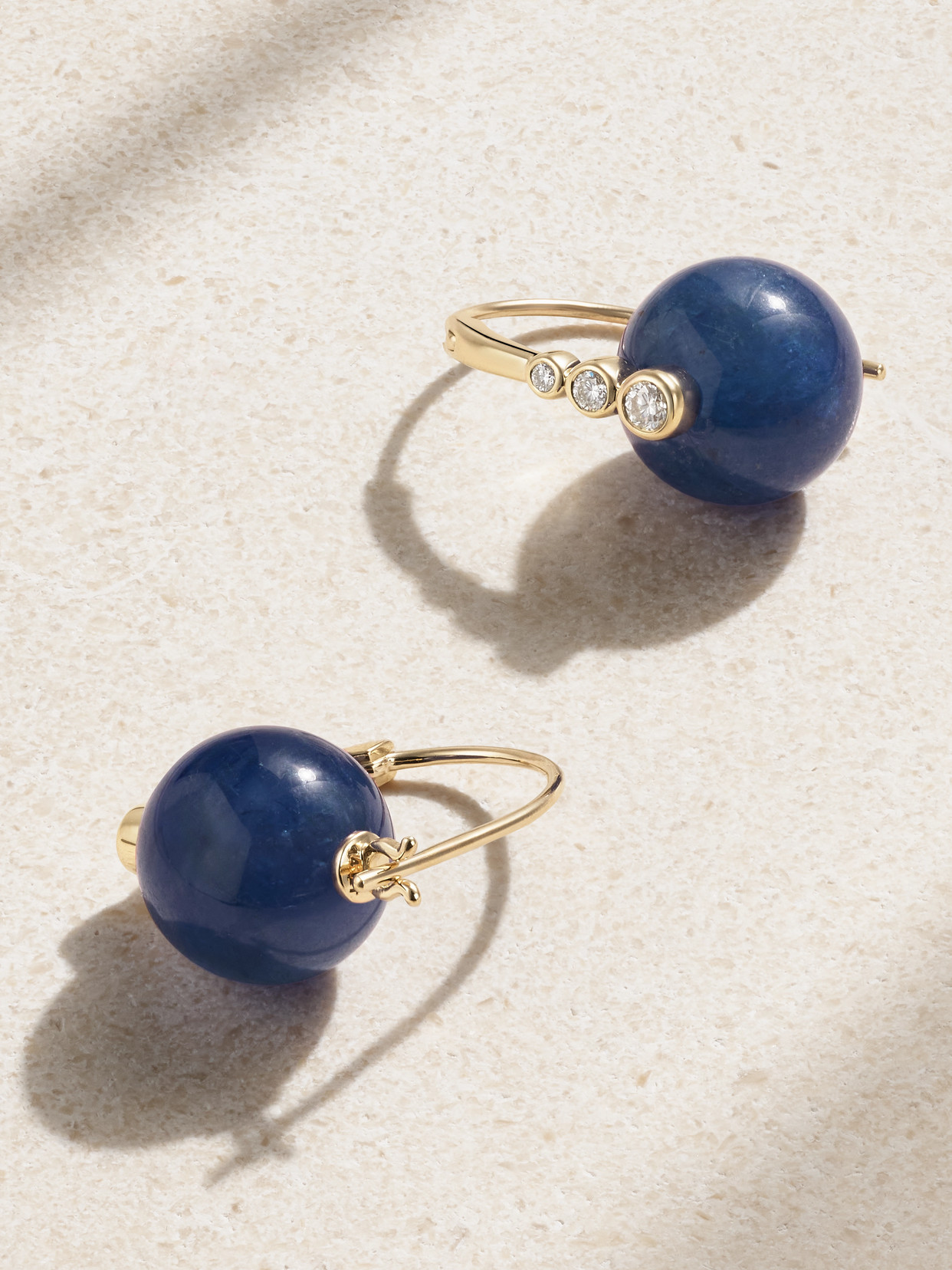 Sydney Evan 14-karat Gold Tanzanite And Diamond Earrings In Gold