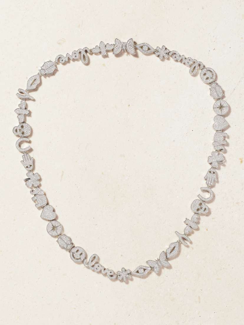 Sydney Evan Anniversary 14-karat White Gold Diamond Necklace