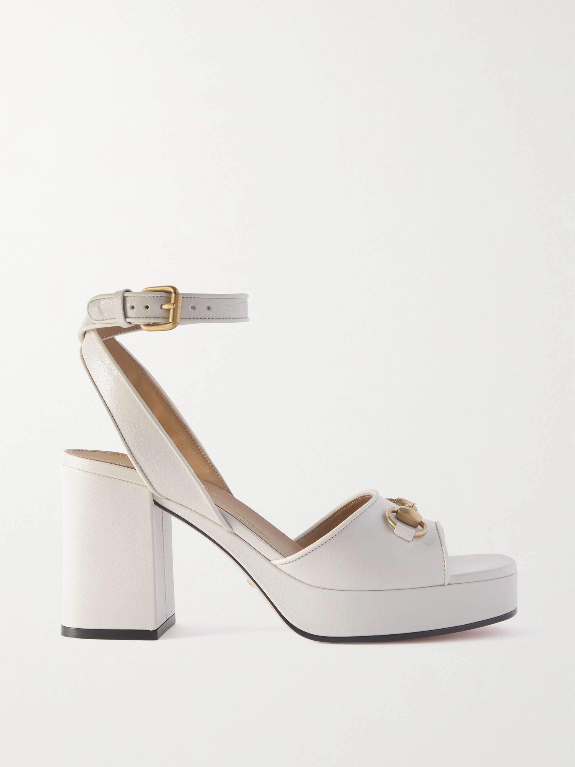 GUCCI Lady horsebit-detailed leather sandals | NET-A-PORTER