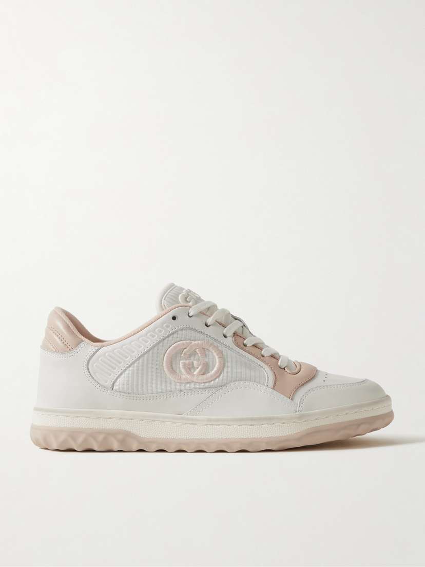 Gucci Mac80 Distressed Leather Sneakers