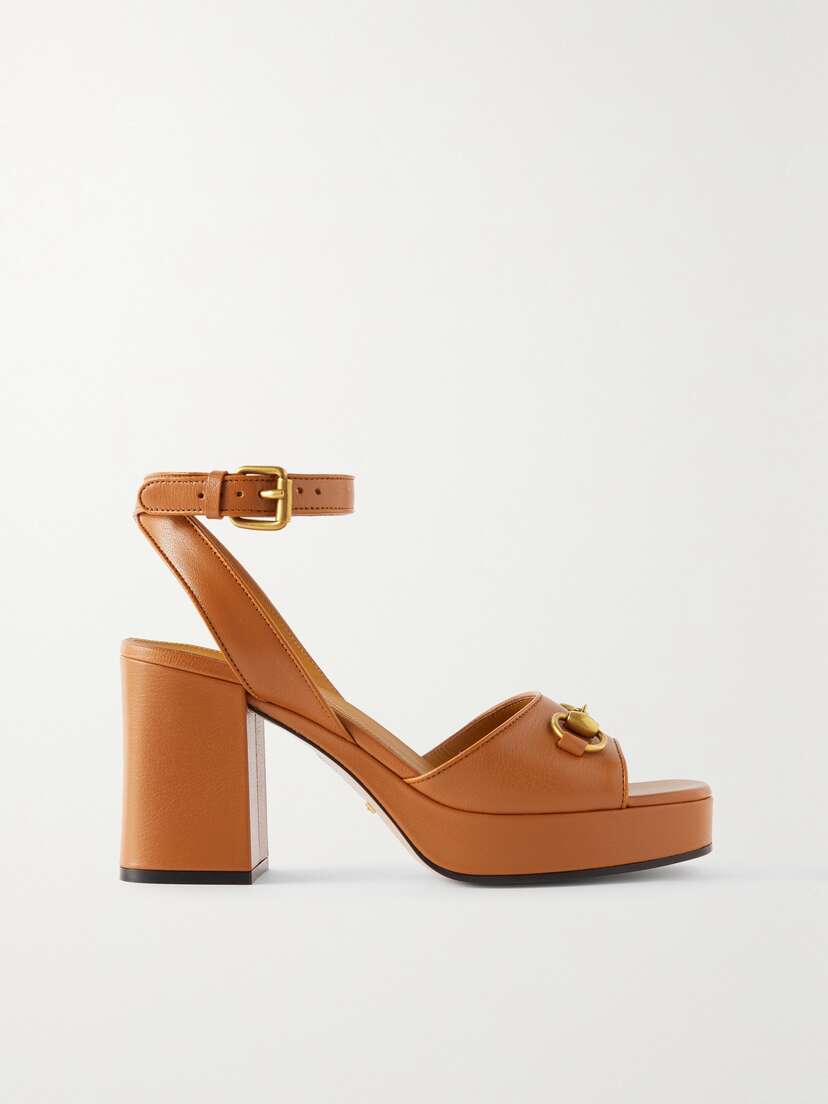 Gucci Lady Horsebit-detailed Leather Platform Sandals