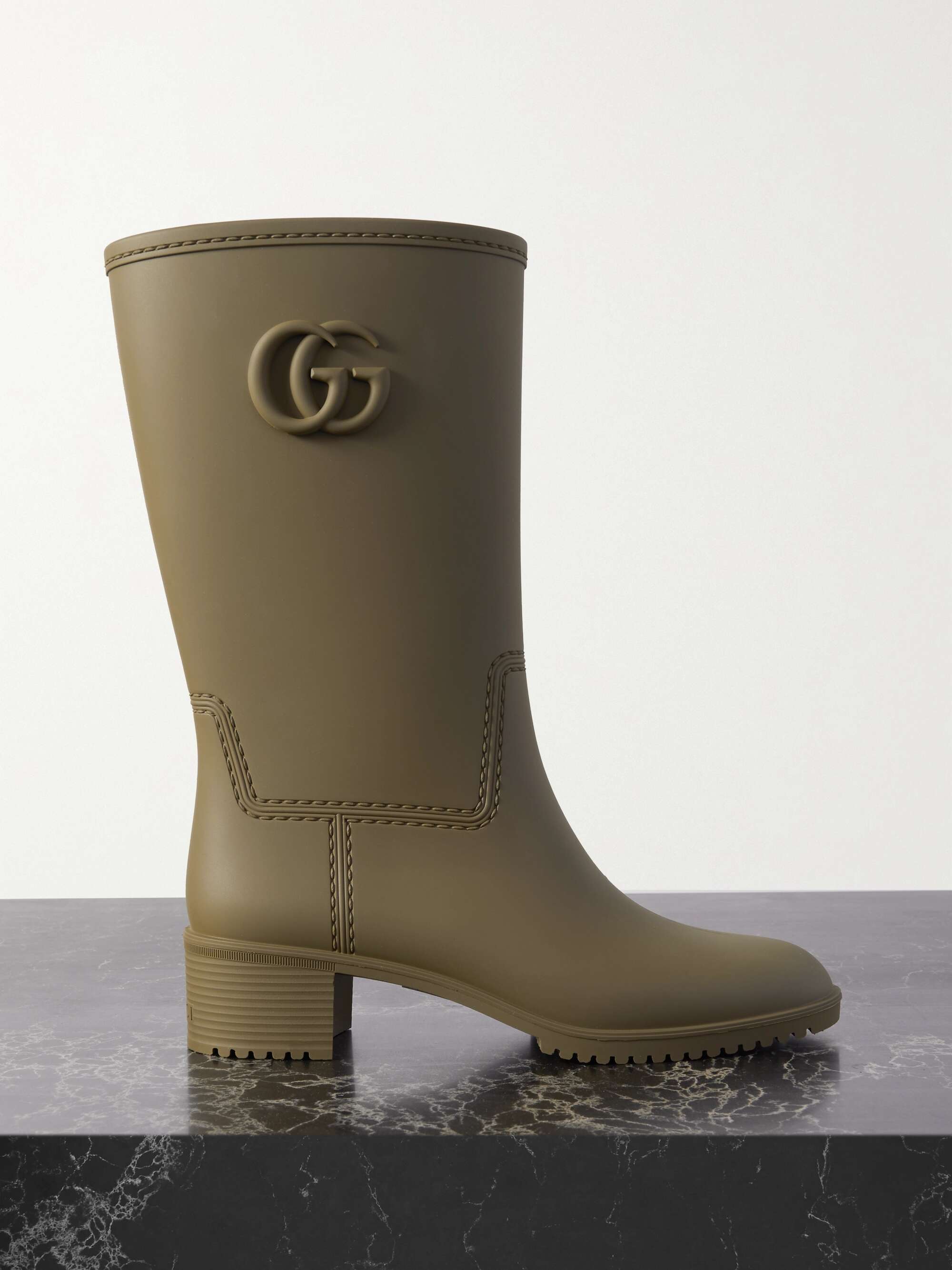 GUCCI Stanley embellished rubber rain boots