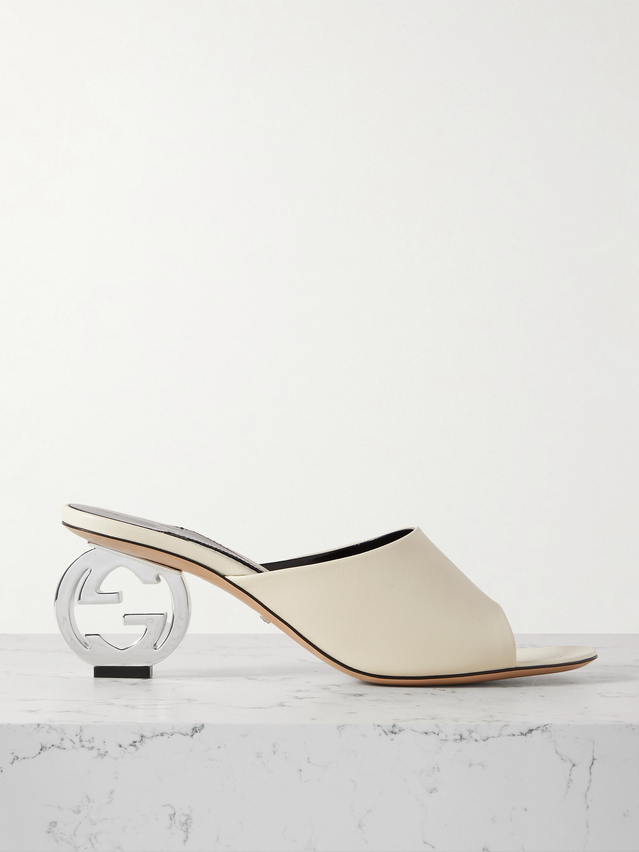 Gucci Embellished Leather Mules