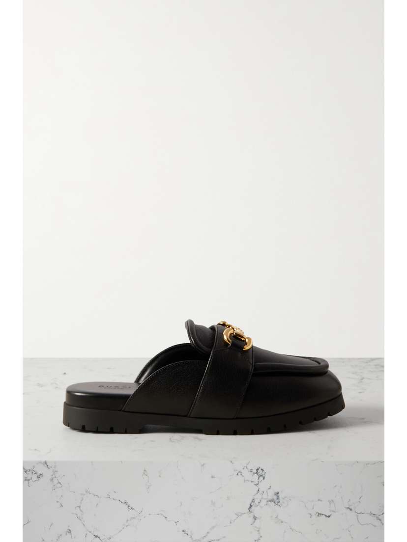Gucci Airel Horsebit-detailed Leather Slippers