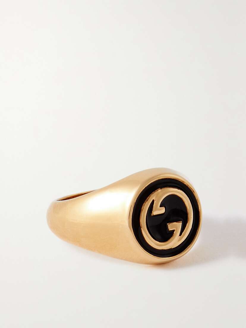 Gucci Blondie Gold-tone And Enamel Ring