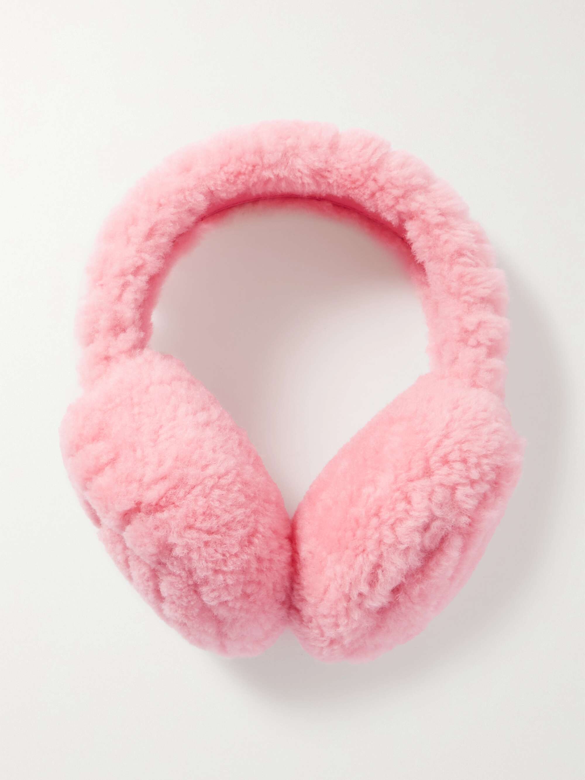 GUCCI Lorella embellished shearling earmuffs NETAPORTER