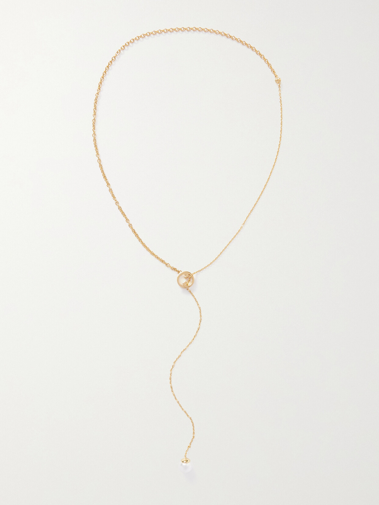 Gucci Blondie Gold-tone Faux Pearl Necklace