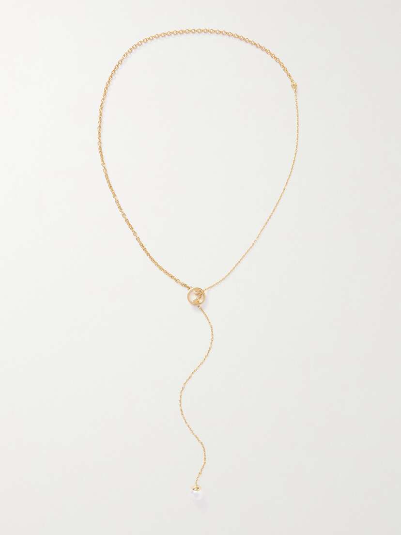 Gucci Blondie Gold-tone Faux Pearl Necklace