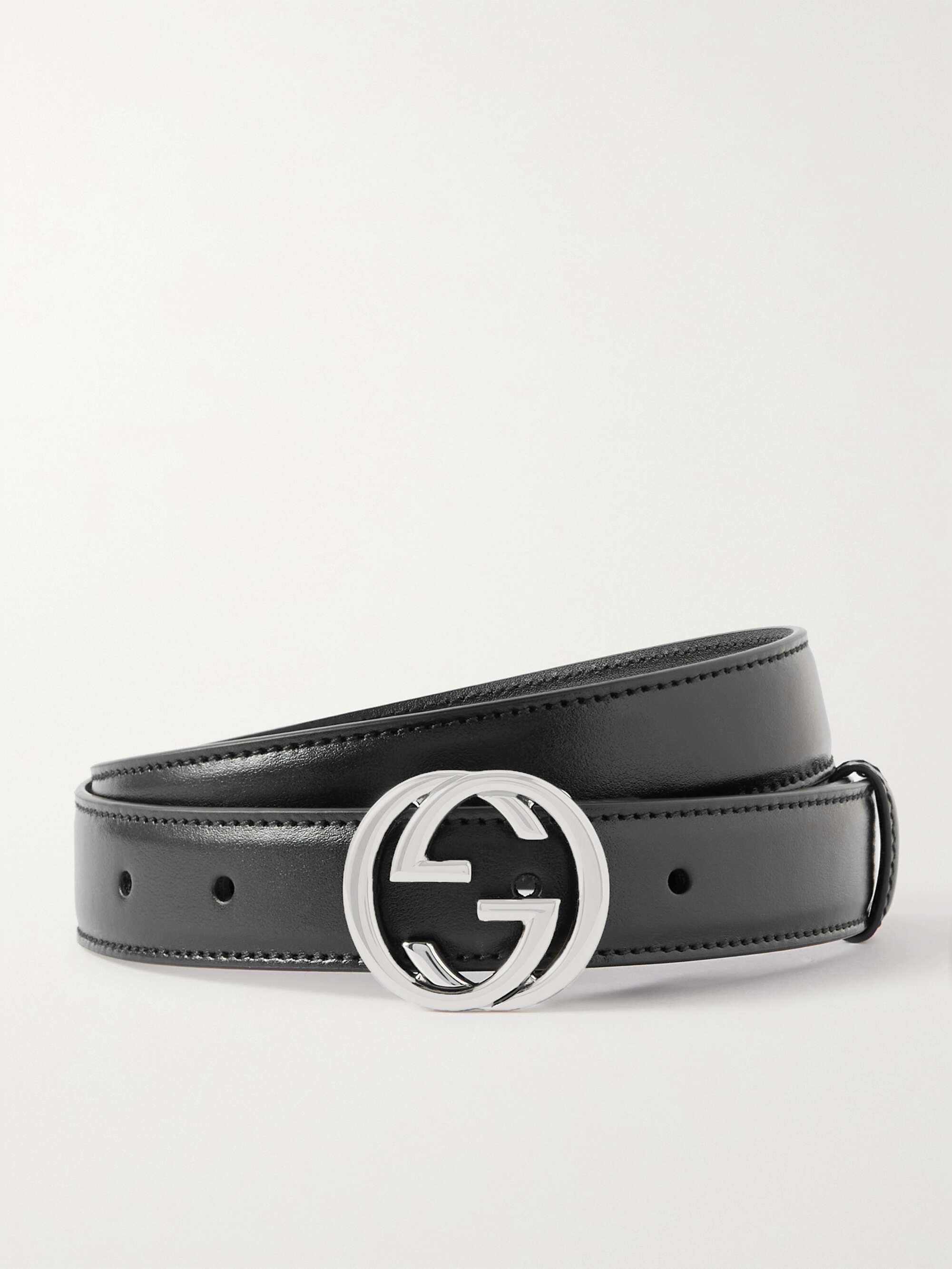 GUCCI Interlocking G leather belt | NET-A-PORTER