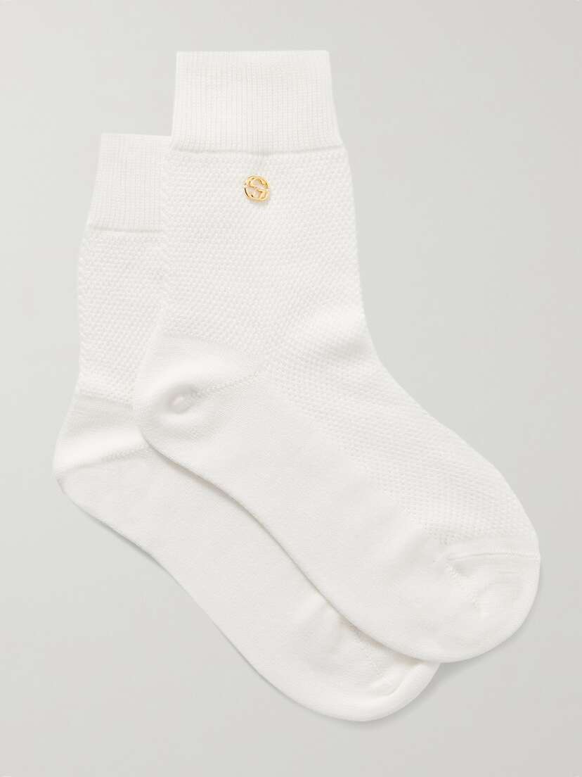 Gucci Embellished Cotton-blend Socks