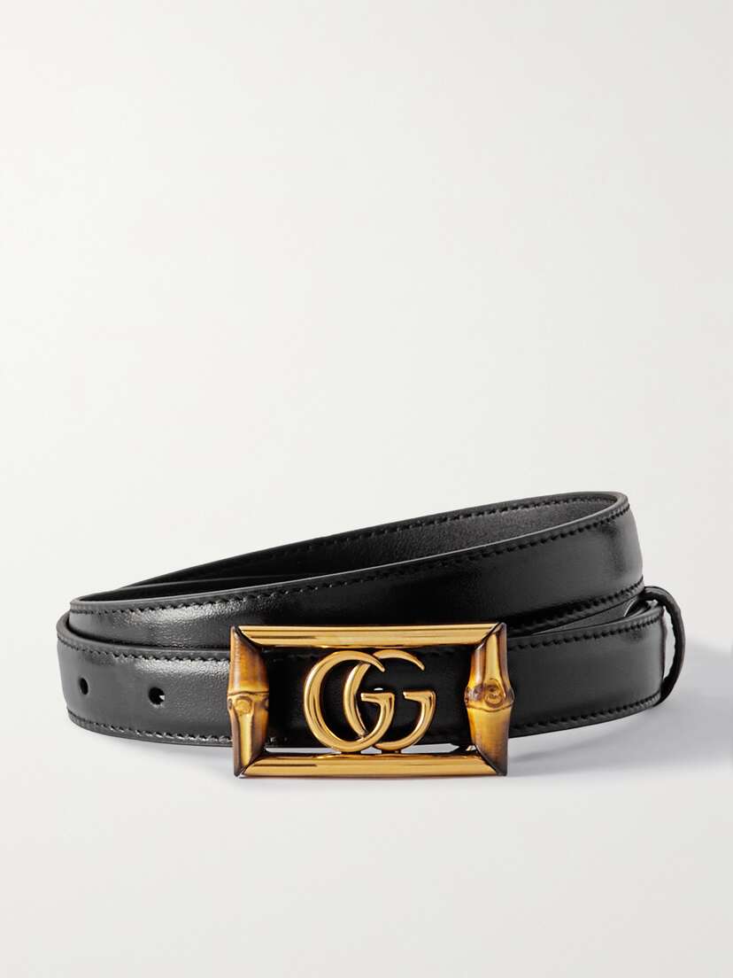 Gucci Gg Marmont Bamboo-embellished Leather Belt