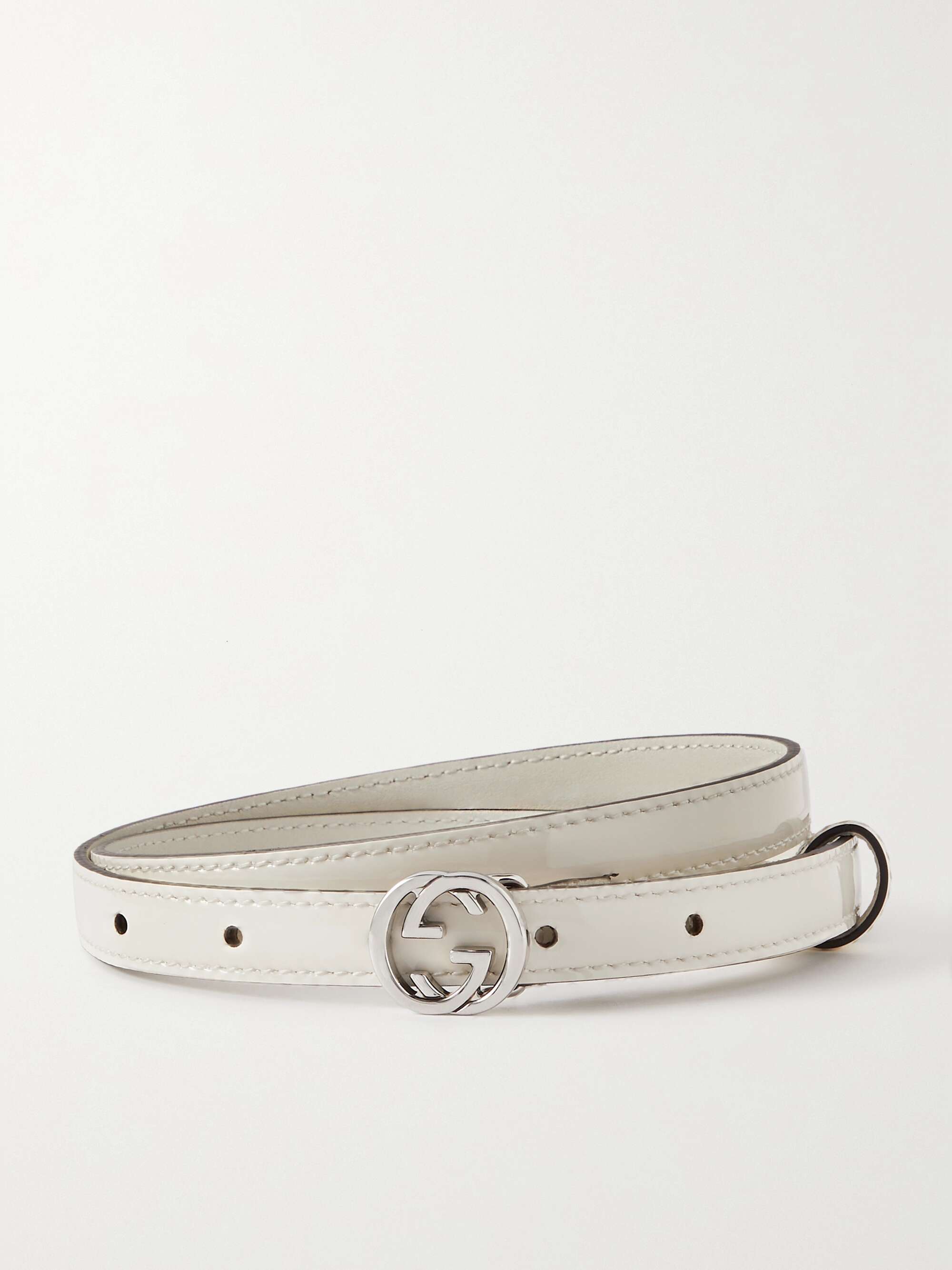 GUCCI Interlocking G patent-leather belt | NET-A-PORTER