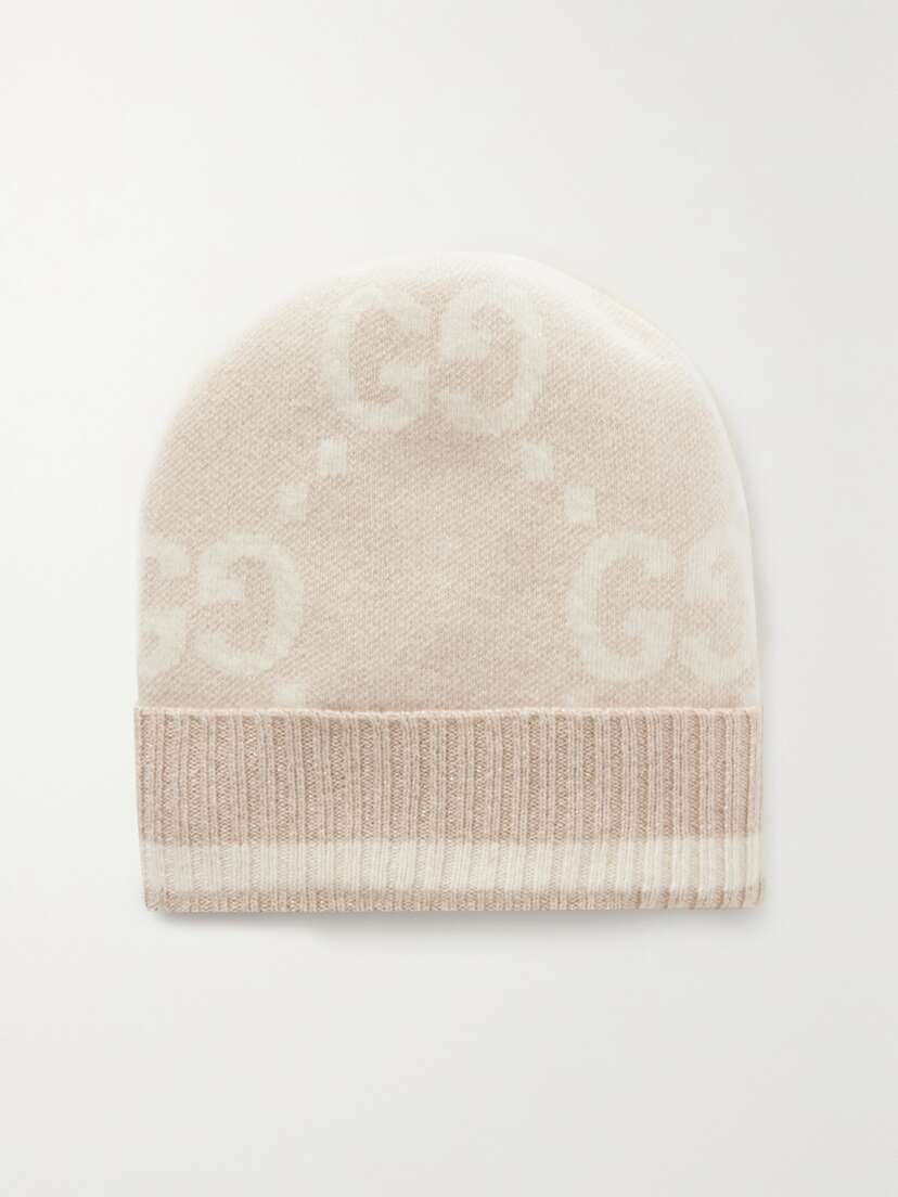 Gucci etallic Jacquard-knit Cashmere-blend Beanie