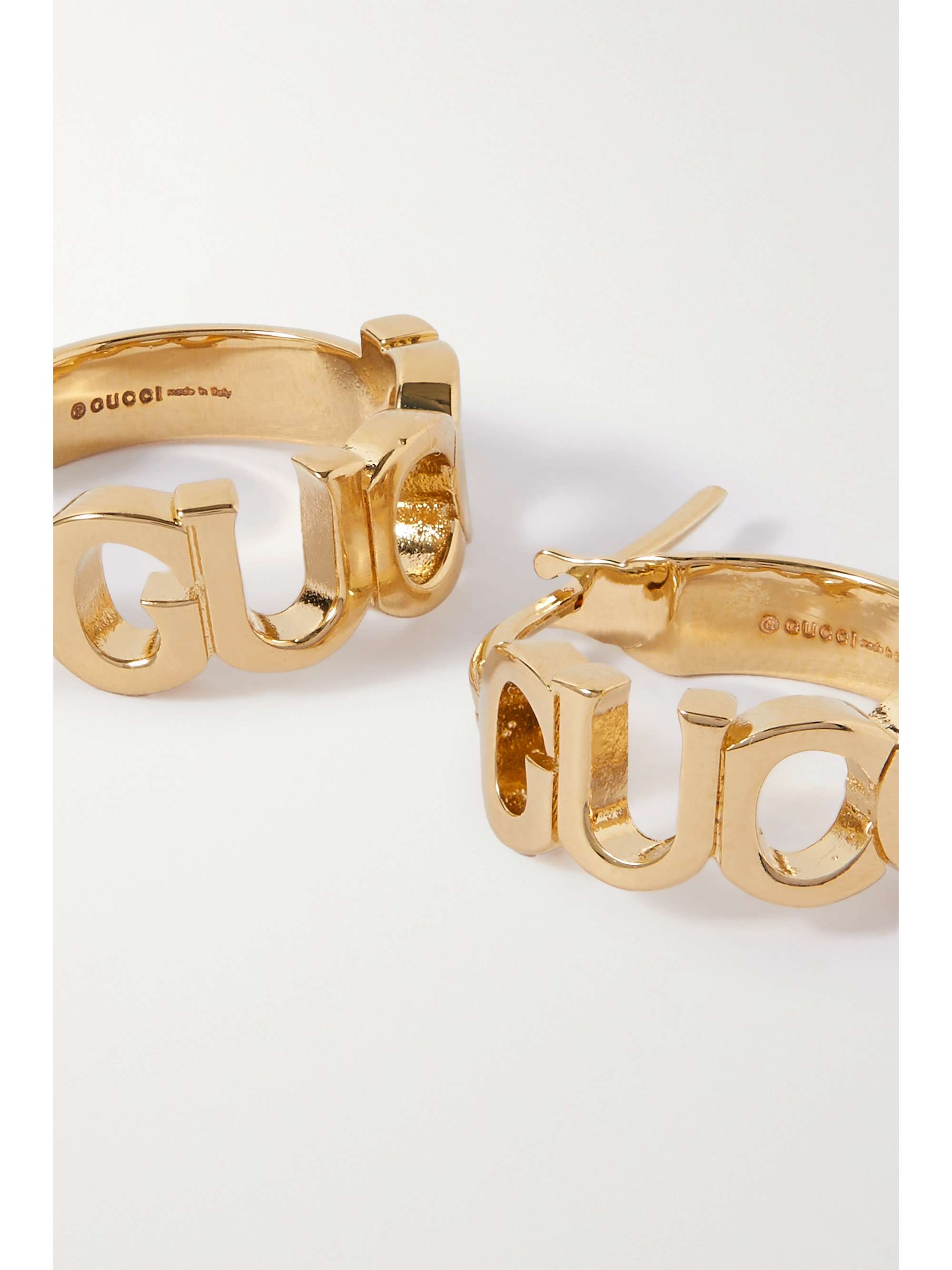 GUCCI ゴールドトーン フープピアス | NET-A-PORTER GUCCI ゴールドトーン フープピアス | NET-A-PORTER