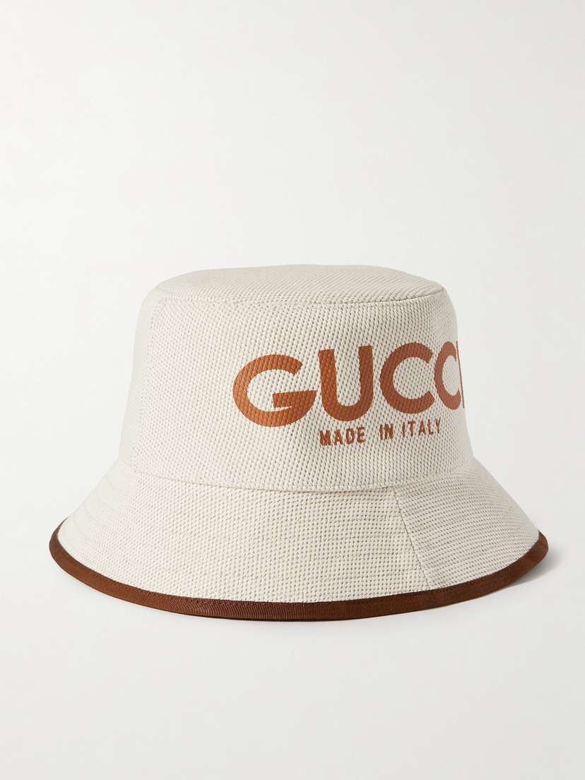 Gucci Printed Cotton-canvas Bucket Hat