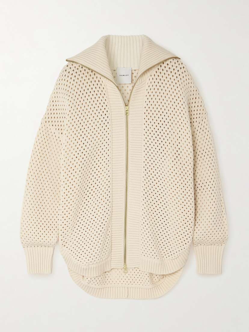 Varley Finn Open-knit Cotton Jacket