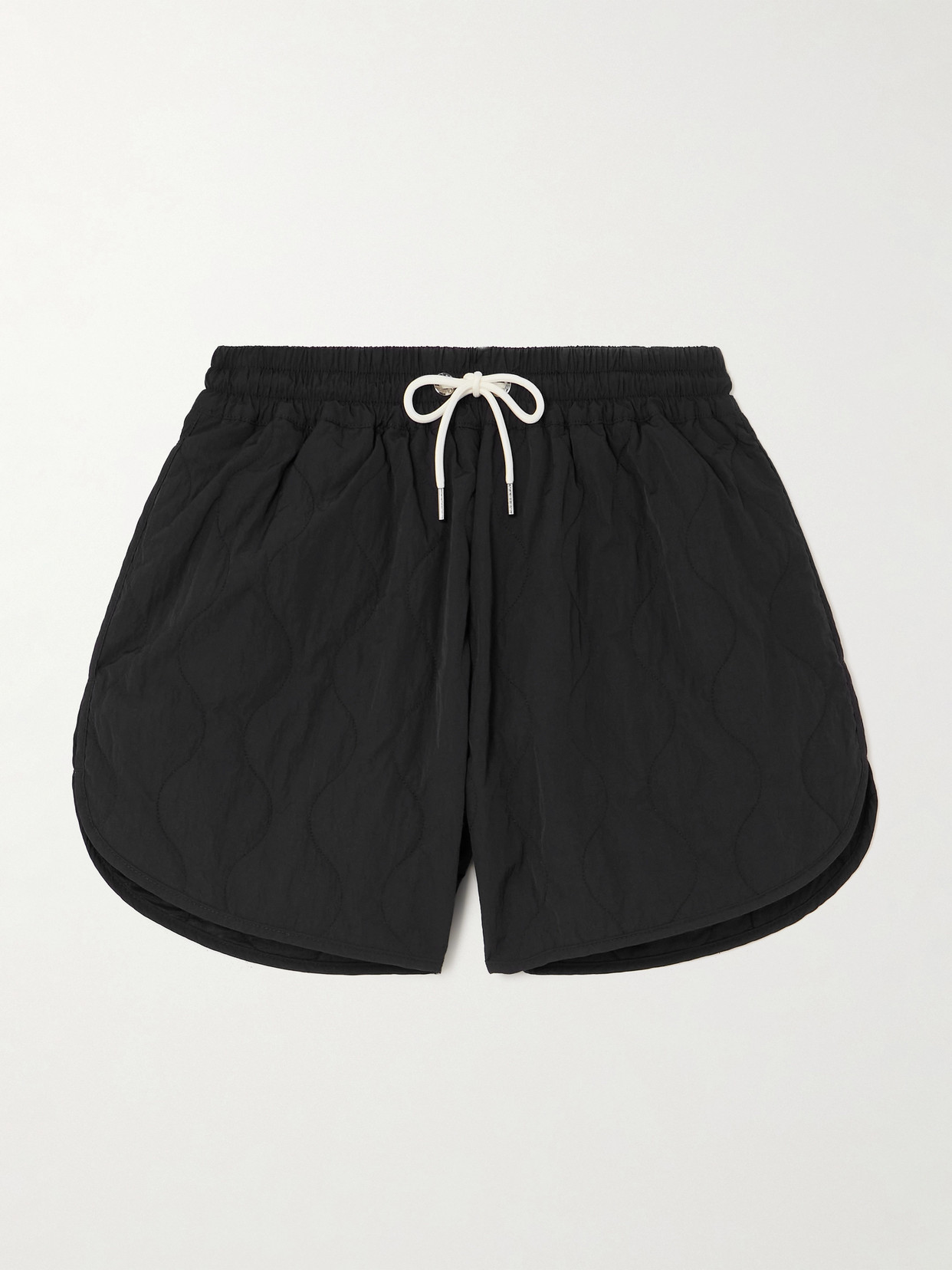 Varley Connell Quilted Shell Shorts In Black