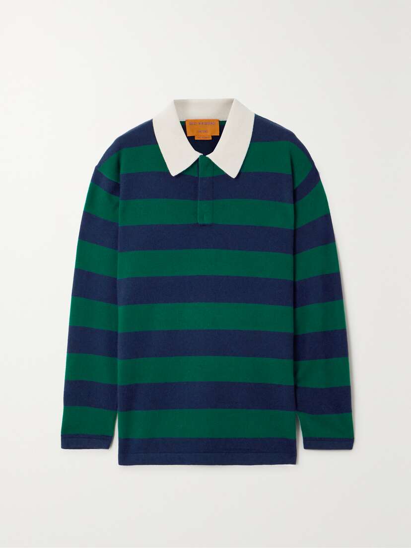 Guest In Residence Rugby Oversized Striped Cashmere Sweater - x large