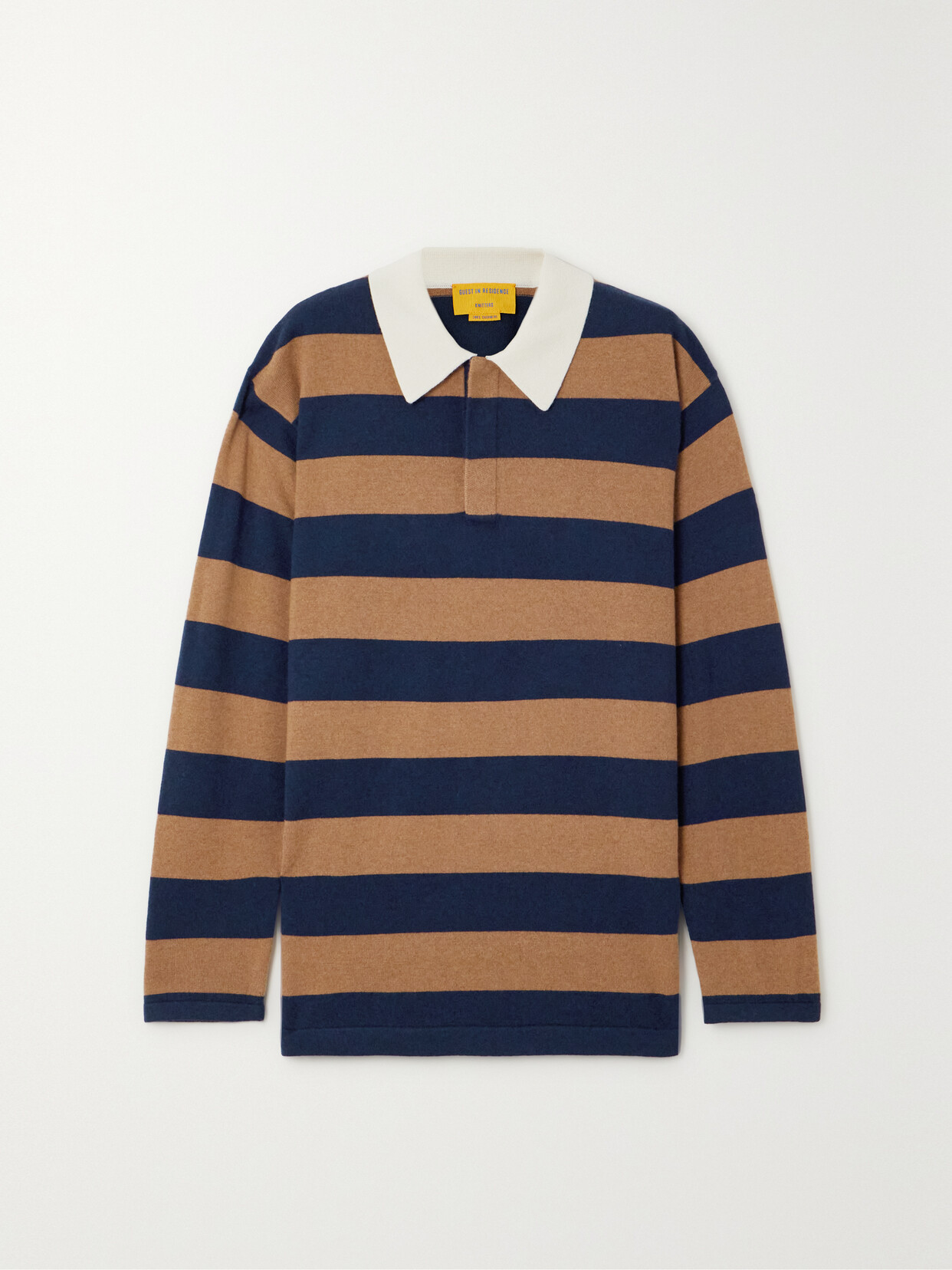 Guest In Residence Rugby Oversized Striped Cashmere Sweater In Brown