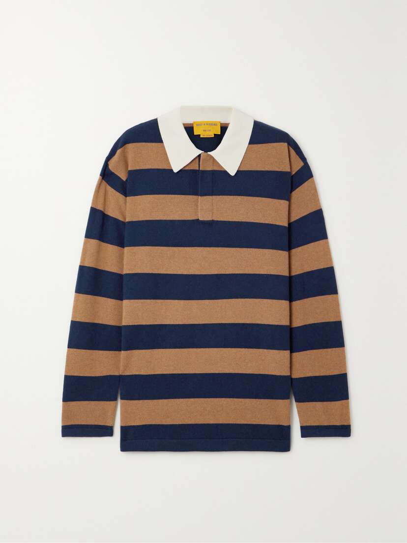 Guest In Residence Rugby Oversized Striped Cashmere Sweater - x large