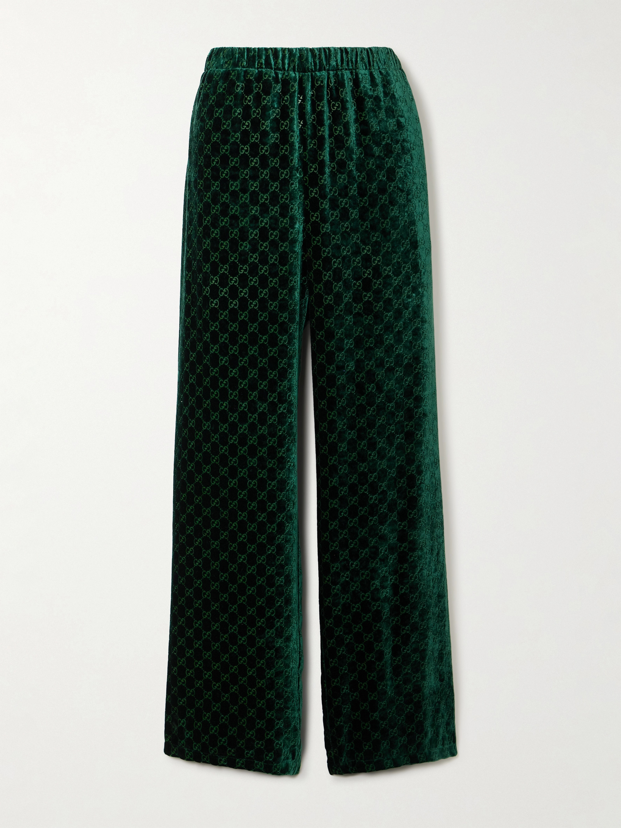 Gucci Devoré-velvet track pants