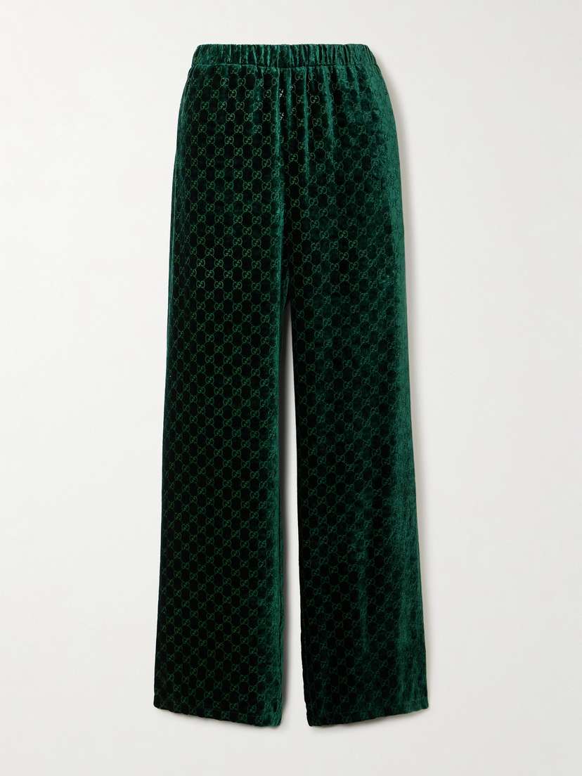 Gucci Devoré-velvet Track Pants