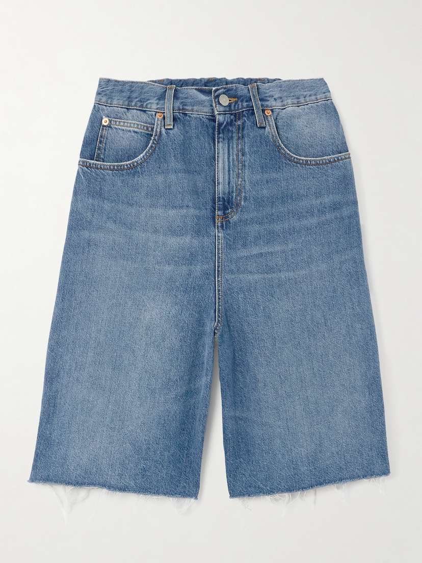 Gucci Frayed Denim Shorts