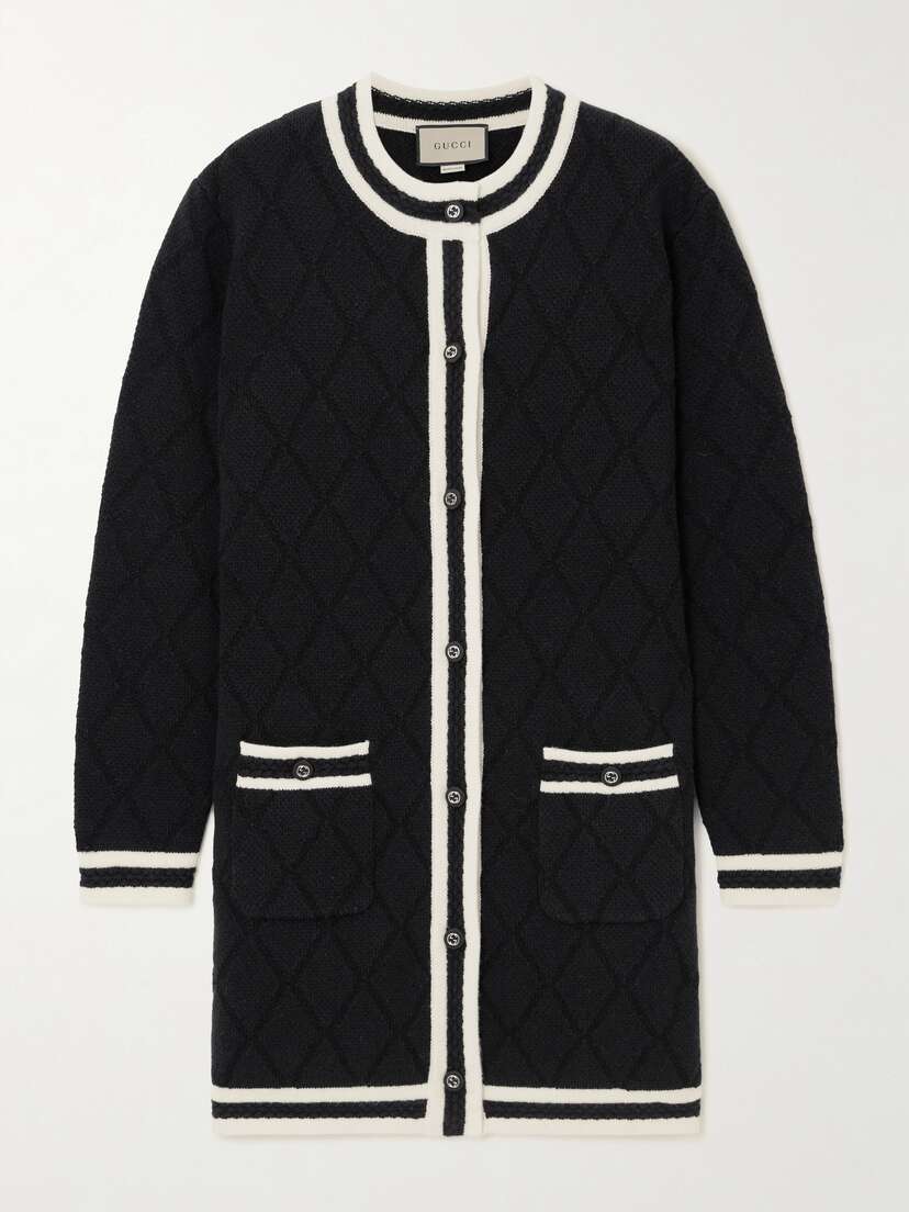 Gucci Knitted Wool-piqué Cardigan