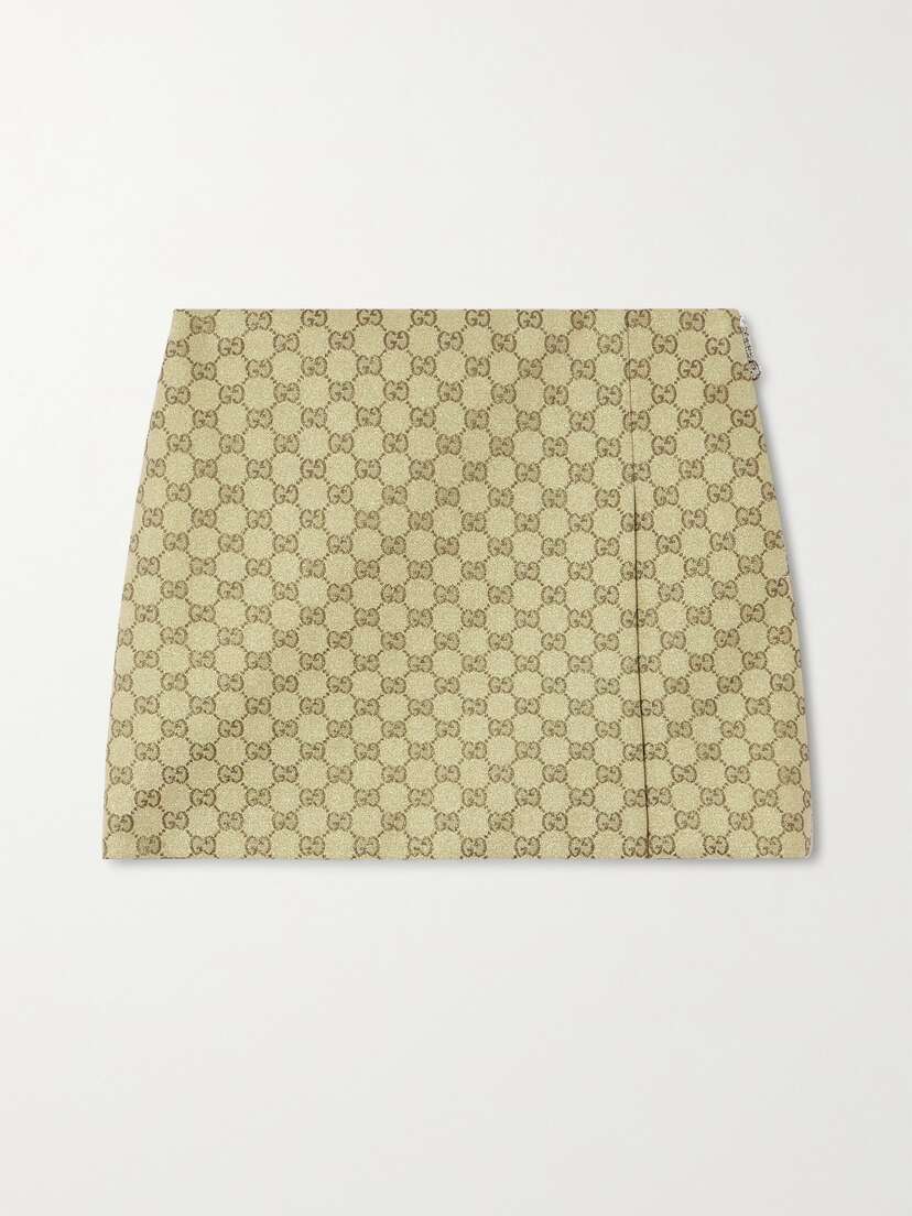 Gucci Metallic Cotton-blend Jacquard Mini Skirt