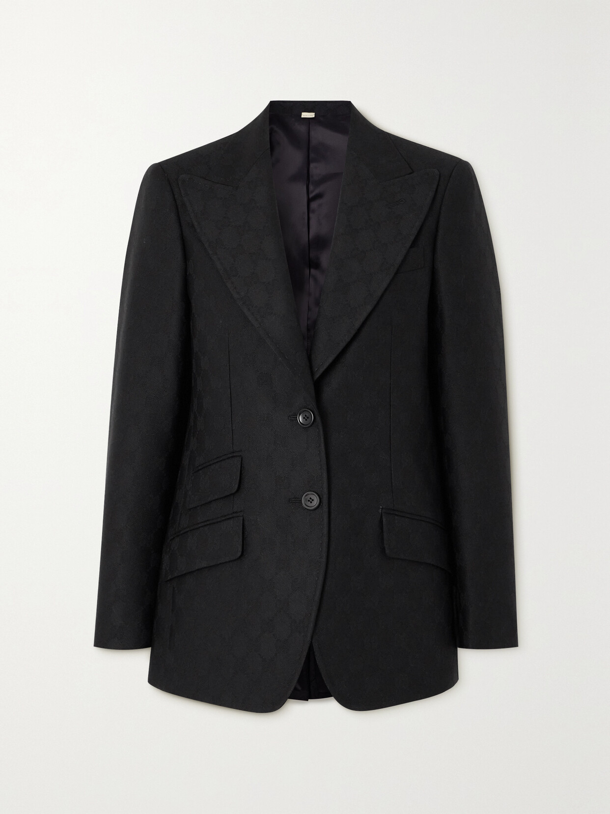 Gucci Wool-jacquard Blazer In Brown