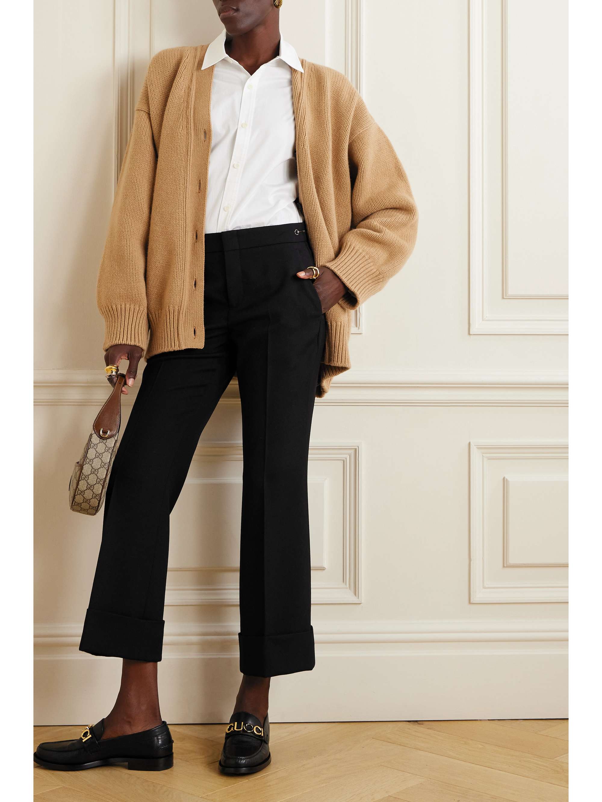 GUCCI Cropped wool flared pants | NET-A-PORTER GUCCI Cropped wool flared pants | NET-A-PORTER