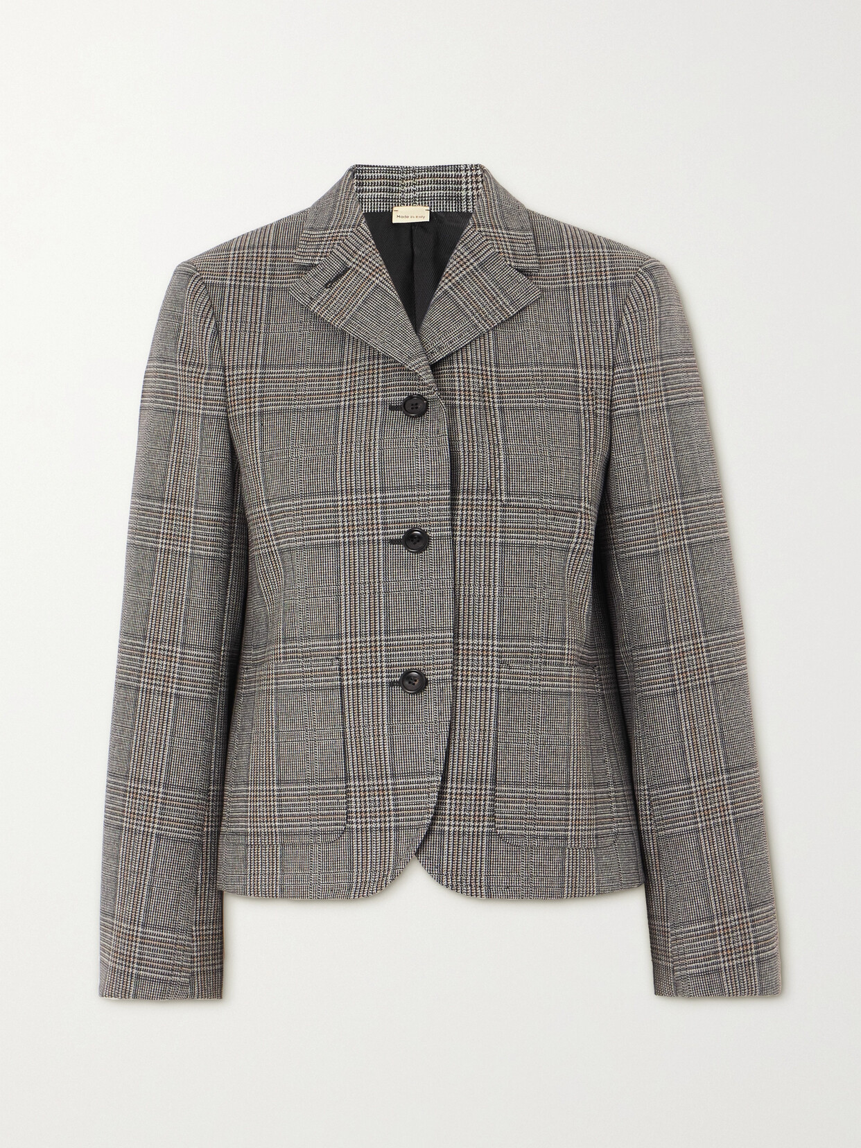 Gucci Horsebit-embellished Prince Of Wales Checked Wool Blazer
