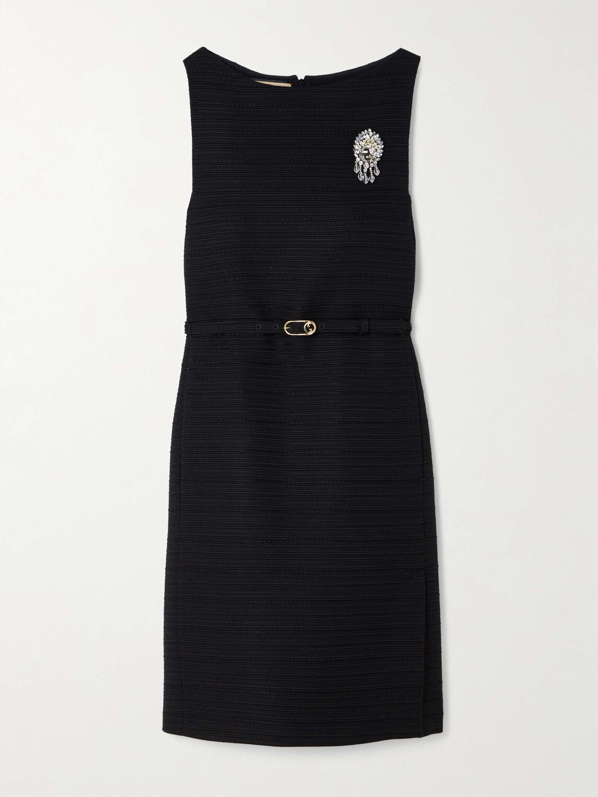 GUCCI Belted wool-blend bouclé midi dress | NET-A-PORTER