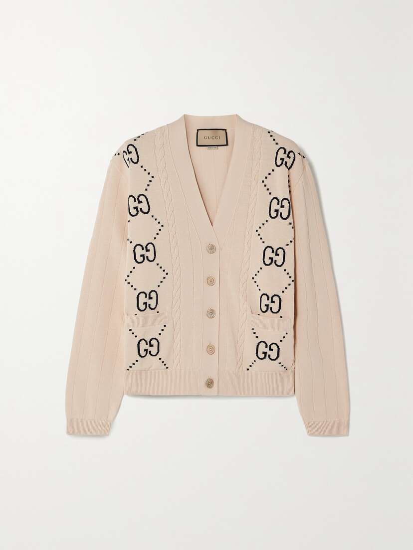 Gucci Intarsia Cotton Cardigan
