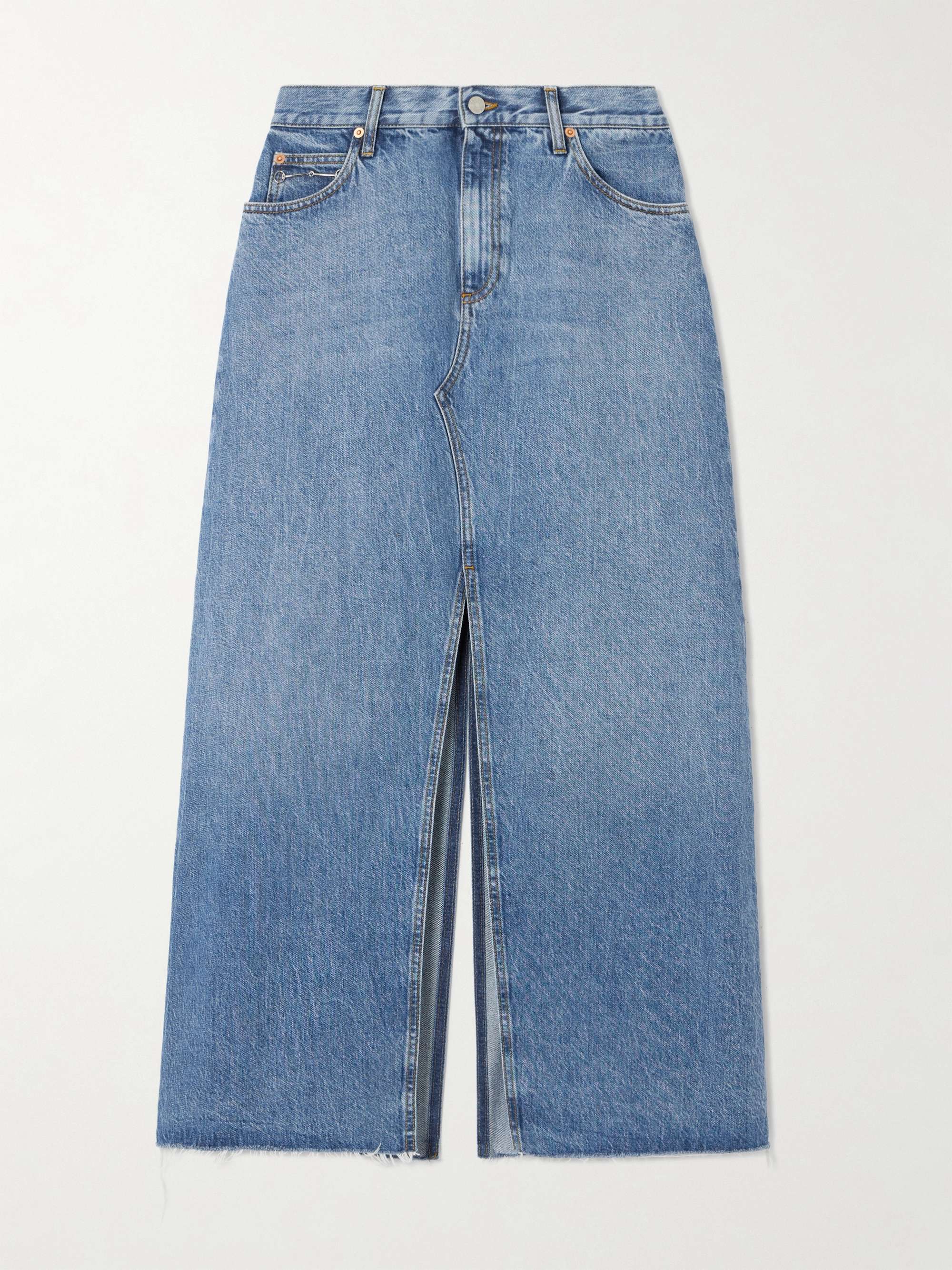 GUCCI Denim maxi skirt | NET-A-PORTER