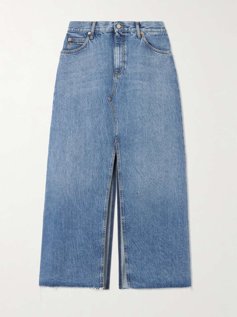 Gucci Denim Maxi Skirt