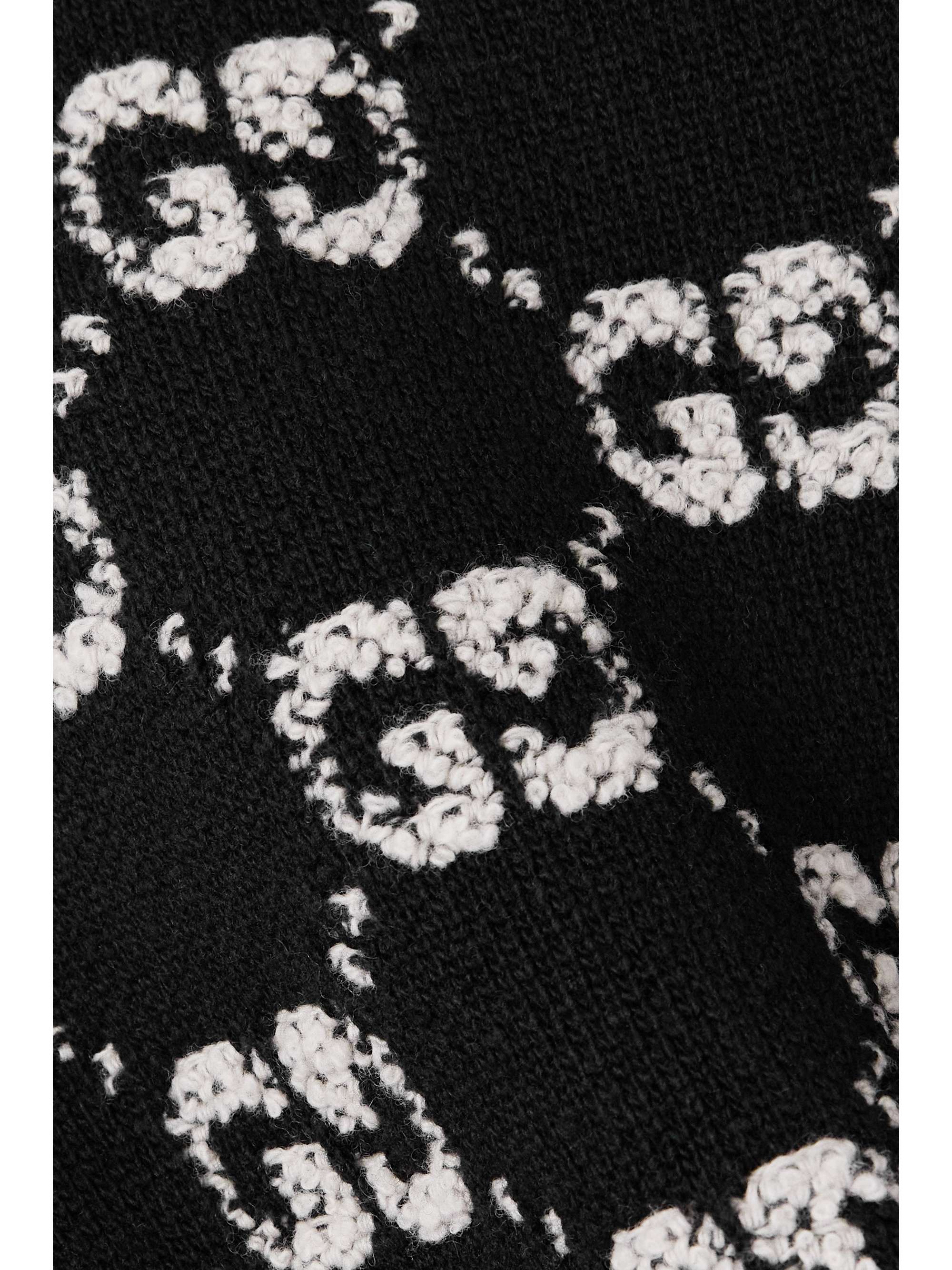 GUCCI Jacquard-knit wool cardigan