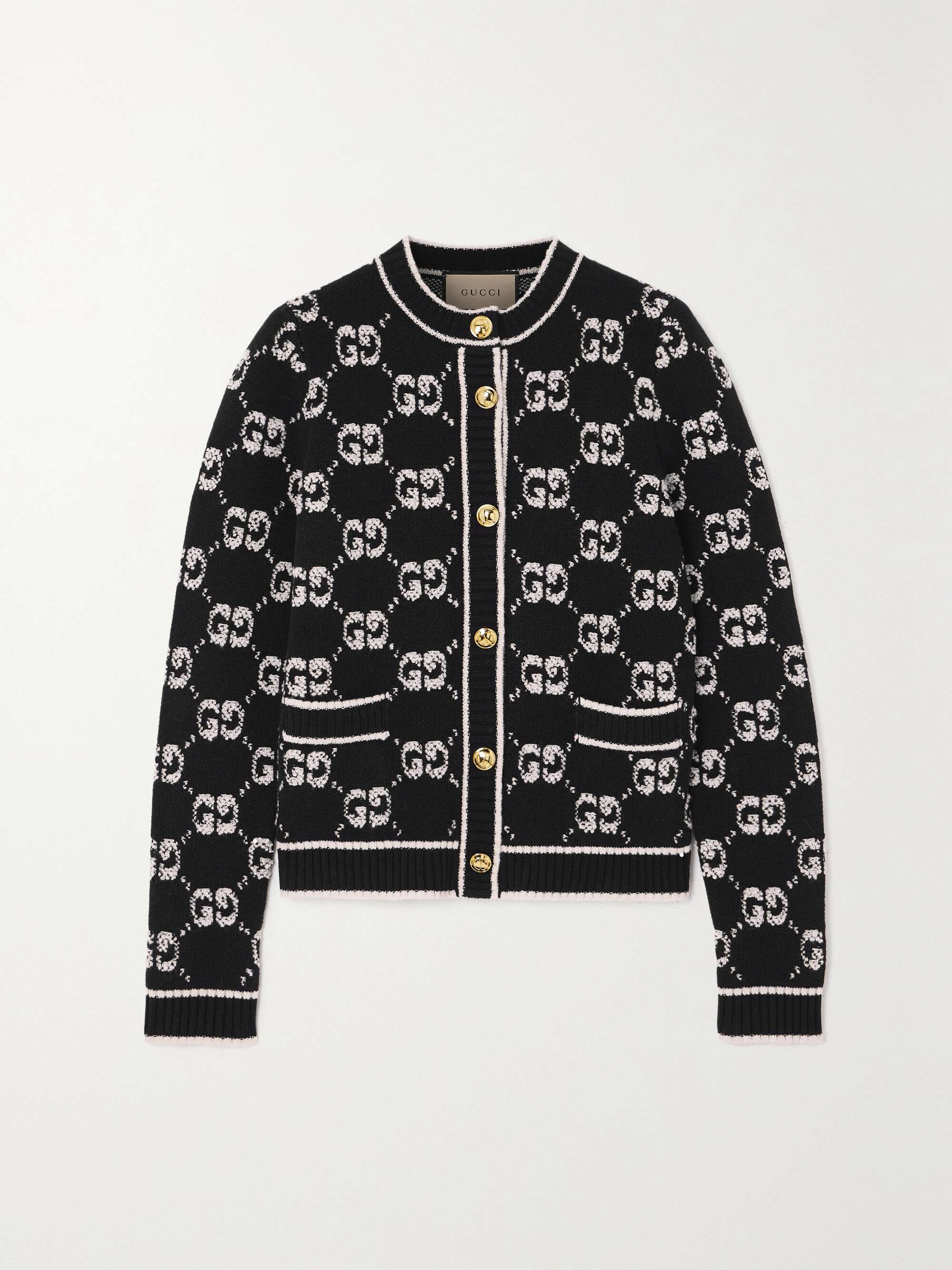 GUCCI Jacquard-knit wool-bouclé cardigan | NET-A-PORTER