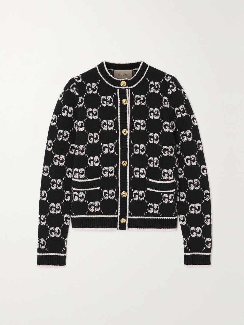 Gucci Jacquard-knit Wool-bouclé Cardigan