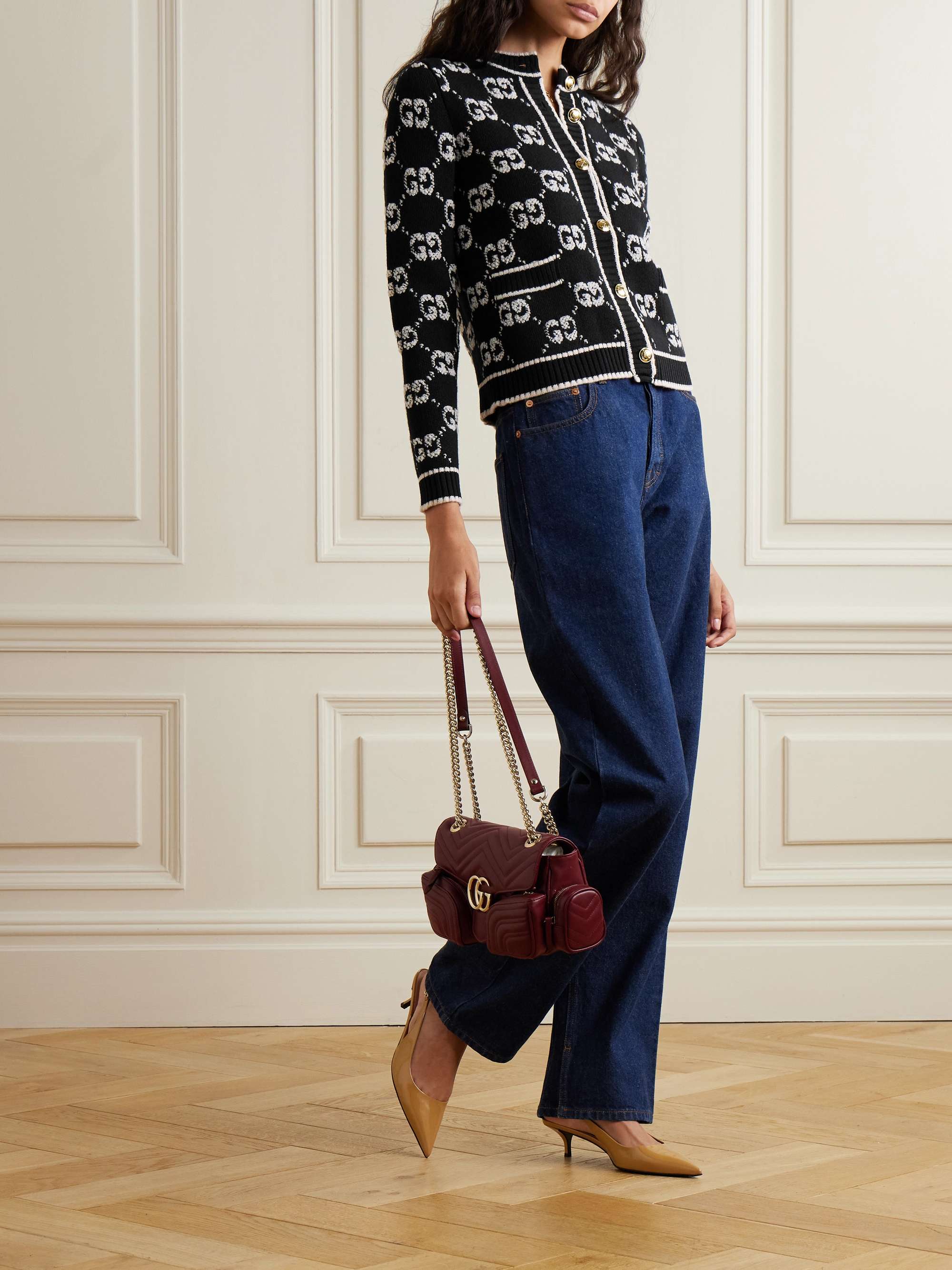 GUCCI Jacquard-knit wool-bouclé cardigan | NET-A-PORTER GUCCI Jacquard-knit wool-bouclé cardigan | NET-A-PORTER