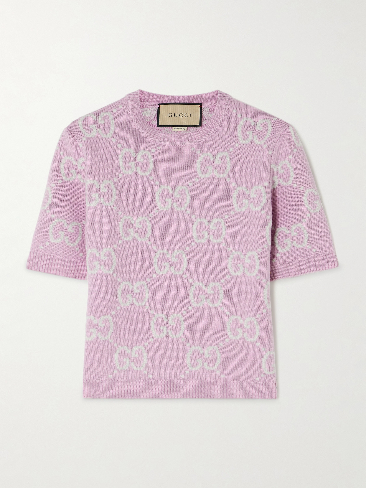 Gucci - Wool-jacquard Sweater - Antique rose