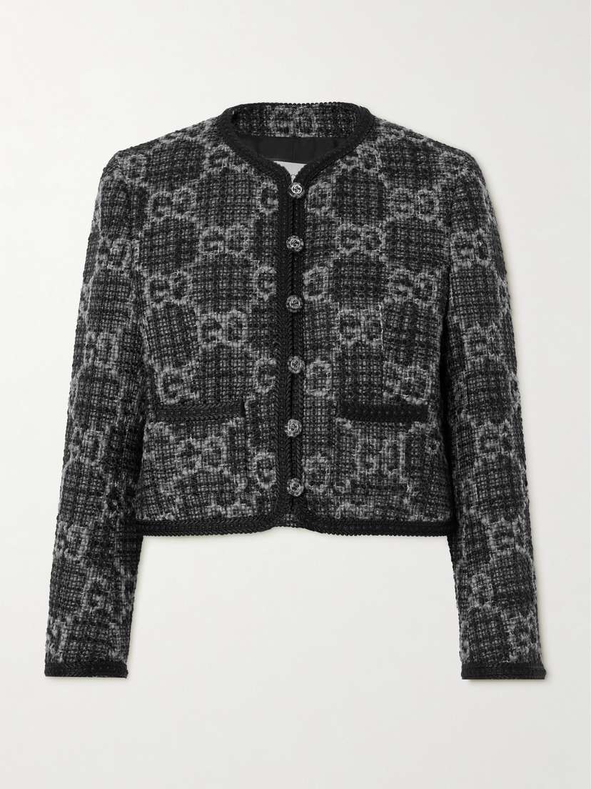 Gucci Wool And Cotton-blend Tweed Cropped Jacket