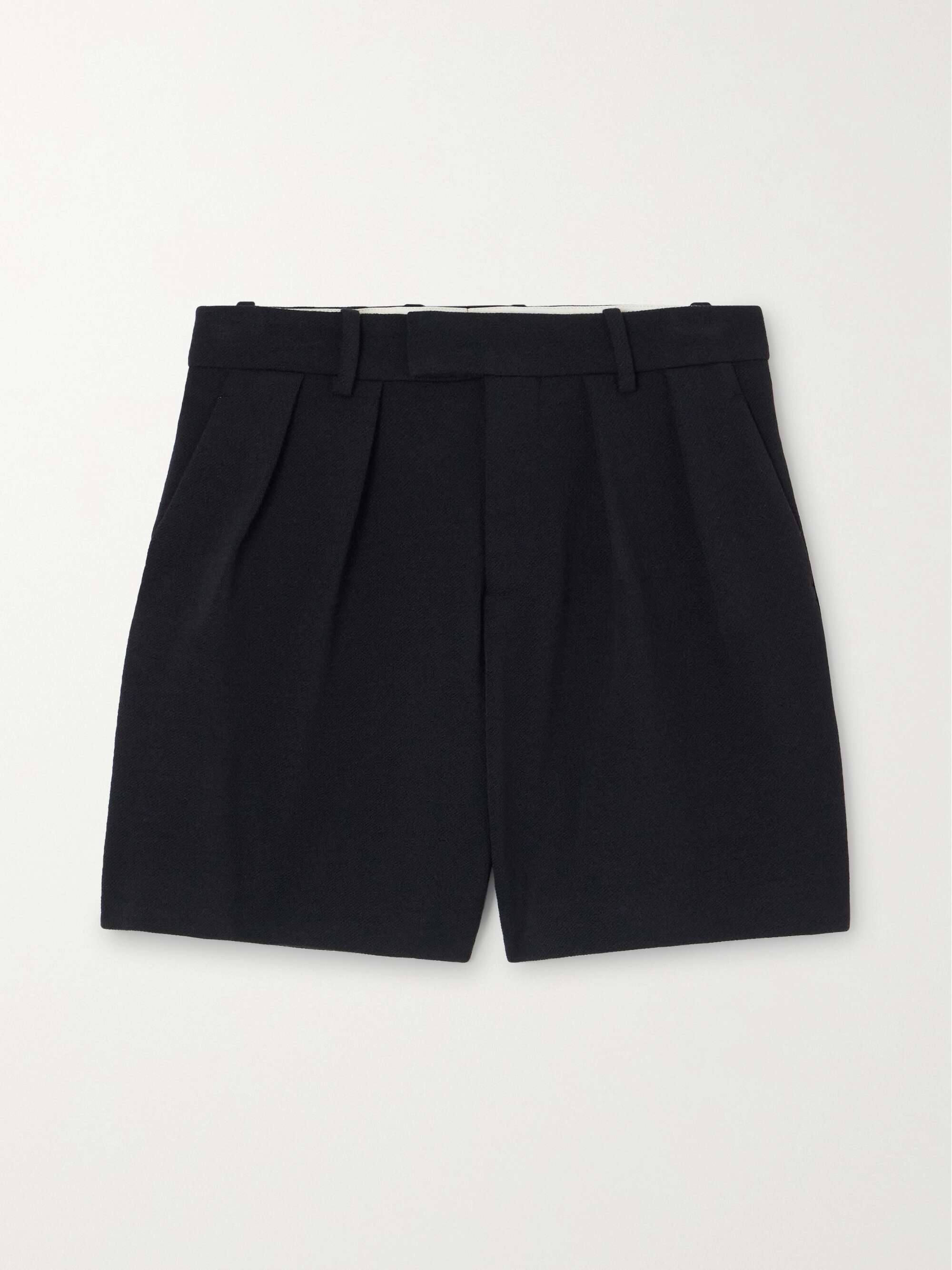 GUCCI Pleated wool shorts | NET-A-PORTER