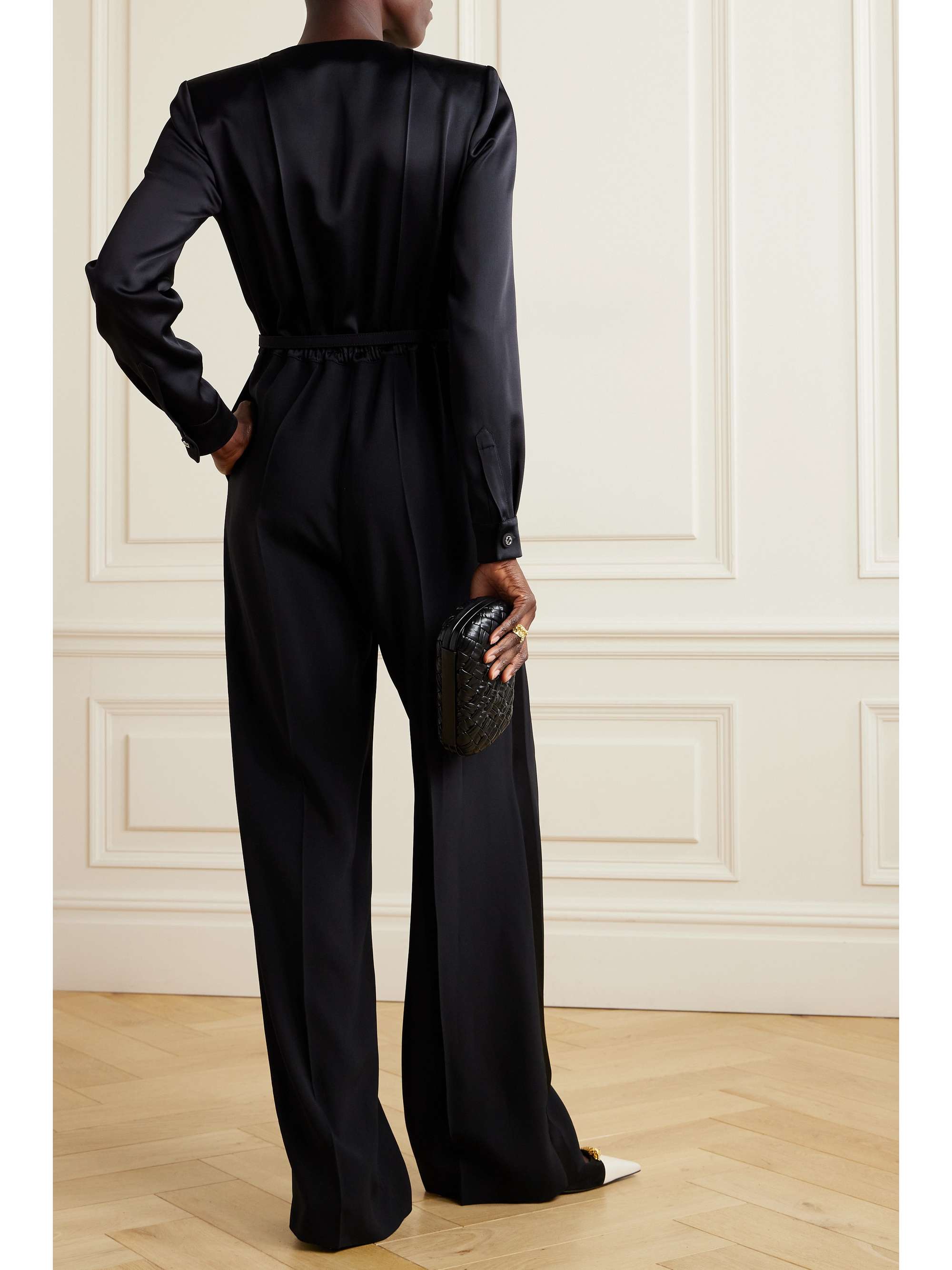 GUCCI Satin jumpsuit NETAPORTER