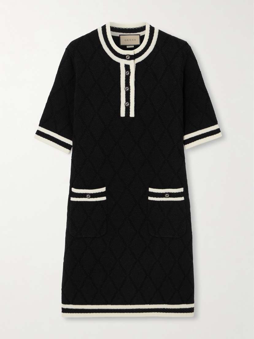 Gucci Striped Jacquard-knit Wool Mini Dress