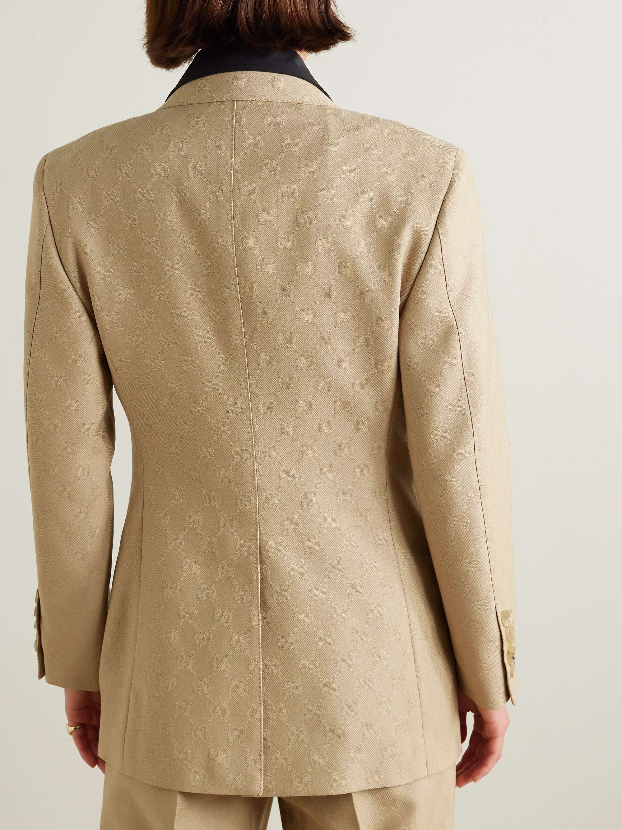 GUCCI Double-breasted wool-jacquard blazer | NET-A-PORTER