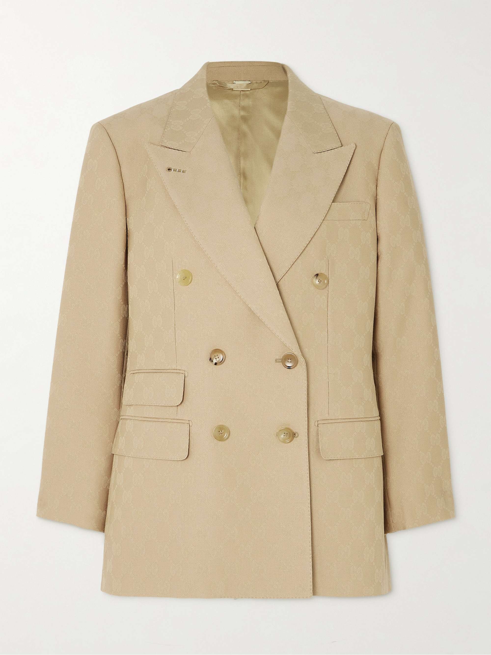 GUCCI Double-breasted wool-jacquard blazer | NET-A-PORTER